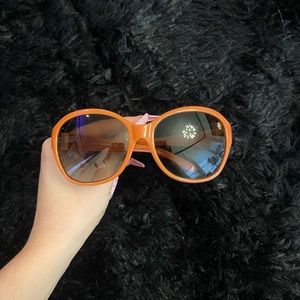 Orange Tory Burch sunglasses